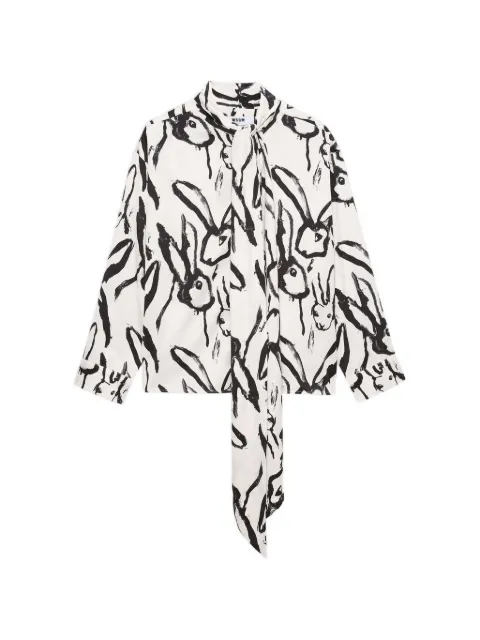 MSGM tie print SHIRT White 3941MDE21257655