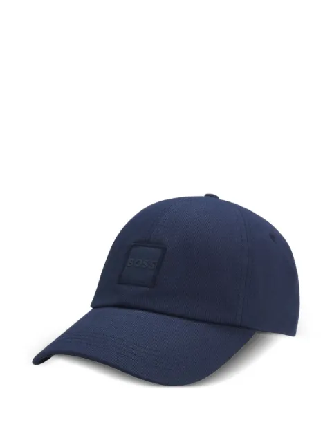 BOSS cotton-twill cap with logo patch Blue 50535555
