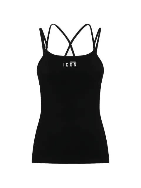 DSQUARED2 criss-cross strap tank top Black D8D995530ISA01
