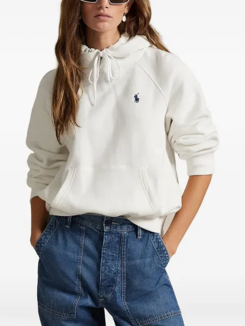 Polo Ralph Lauren shrunken fit fleece hoodie White 211971698001