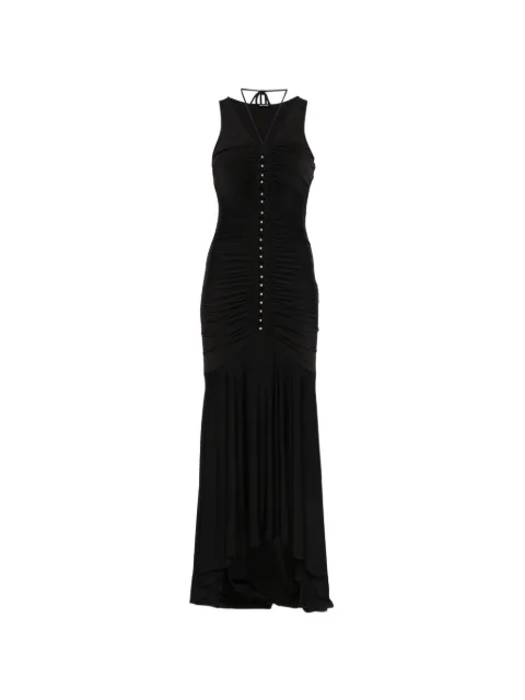 Just Cavalli ruched V-neck dress Black 80PAOB01CJB04