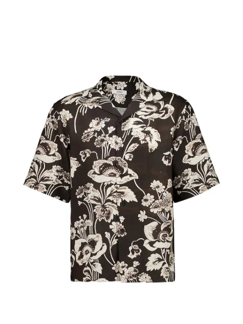 COMMAS painted peonies shirt Brown C021P