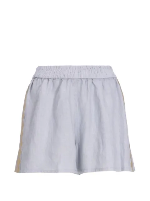 GREEK ARCHAIC KORI feather elasticated waist shorts Neutrals S25K210594