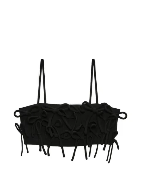 MSGM black cady cropped top Black 3941MDT06X257772