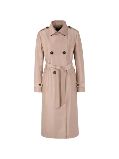 MARCCAIN double-breasted belted trench coat Neutrals AC1104W27