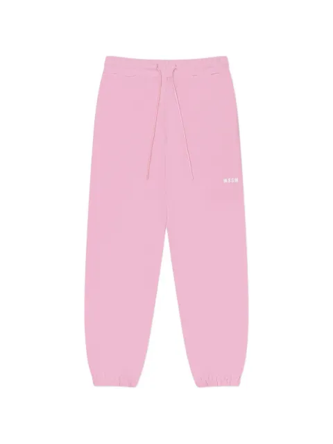 MSGM logo-detail drawstring track pants Pink 3941MDP500257799