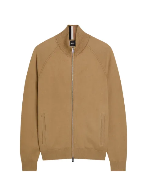 BOSS zip-up cardigan Neutrals 50543150