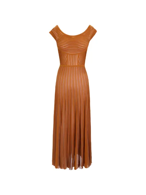 Gemy Maalouf off-shoulder midi dress Orange LPS237013MD