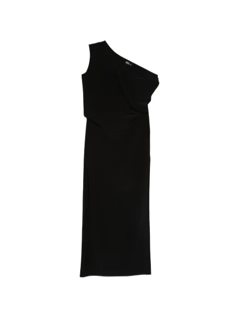 Norma Kamali one-shoulder draped maxi dress Black KK4253PLT12001