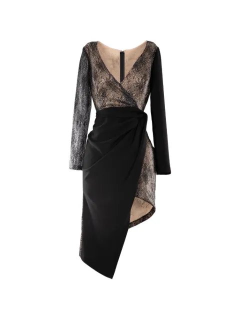 Gemy Maalouf wrap-design mini dress Black LPPF206297SHD