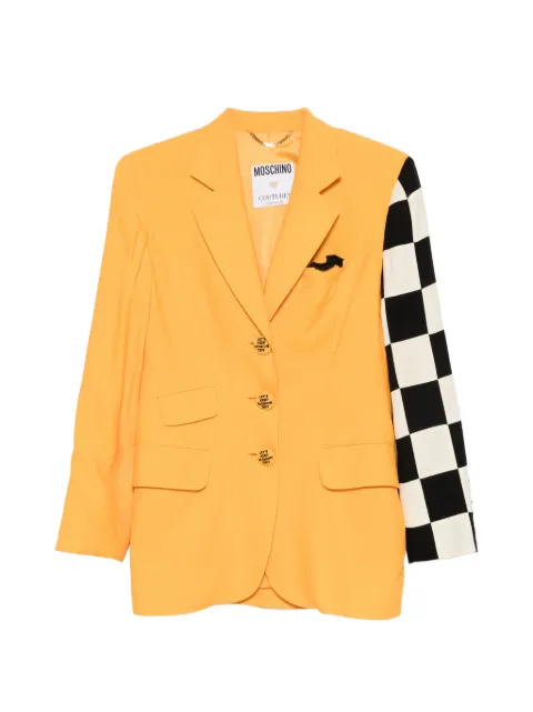 Moschino Pre-Owned 2000s checkered jacket Orange MO350ANM