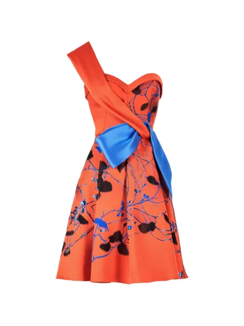 Gemy Maalouf bow-detail mini dress Orange LPS206227SD