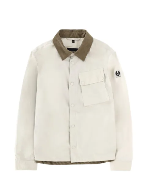 Belstaff Ground corduroy-collar cotton jacket Neutrals 106096SVRBC