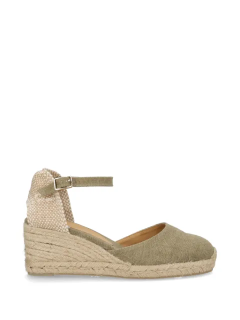 Castañer Carol ankle-strap heeled espadrilles Green 021655