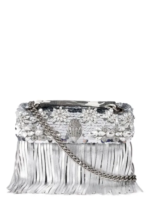 Kurt Geiger London medium Kensington Fringe shoulder bag Silver 5661967069