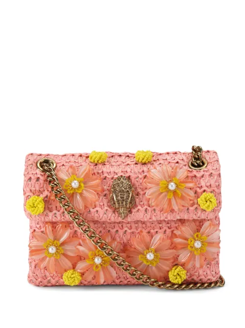 Kurt Geiger London mini Raffia Kensington shoulder bag Pink 5576896999
