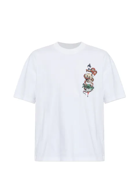 AllSaints skull snake graphic T-shirt White M025PE