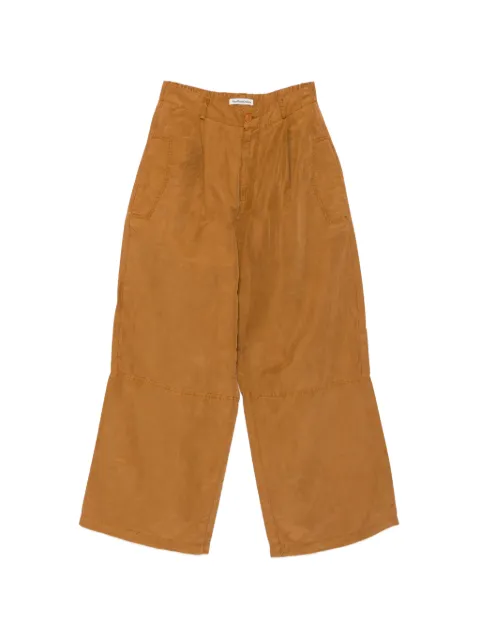 YMC Drop Out pleated wide-leg trousers Orange U4AAAY008