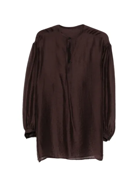 Yohji Yamamoto crew-neck shirt Brown HKB152261