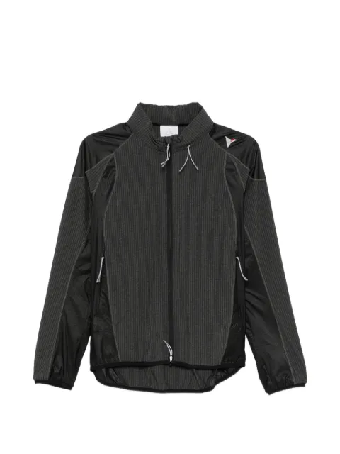 ROA zip-fastening striped jacket Grey YBMW007FA07