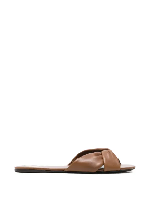 Saint Laurent knotted leather sandals Brown 860614AADF0