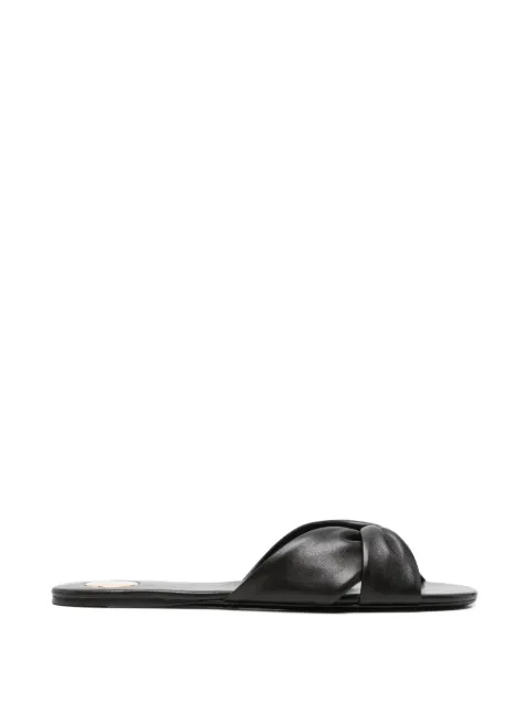 Saint Laurent twisted leather sandals Black 860614AADF0