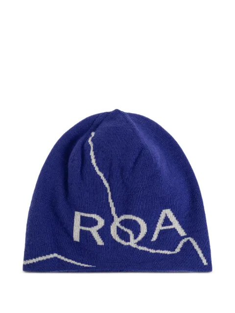 ROA logo graphic beanies Blue YBUW205YA04