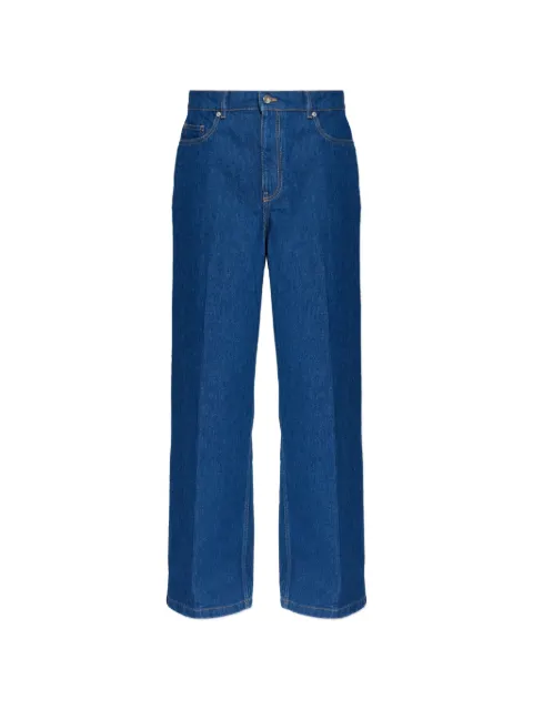 Maison Kitsuné five-pockets high-waisted jeans Blue QW01102WD4023