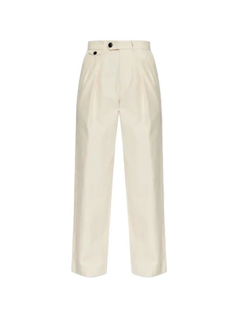 AllSaints Conway buttoned pleated trousers Neutrals W066TE