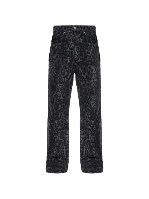 AllSaints Blake leopard-print jeans Black W033EE
