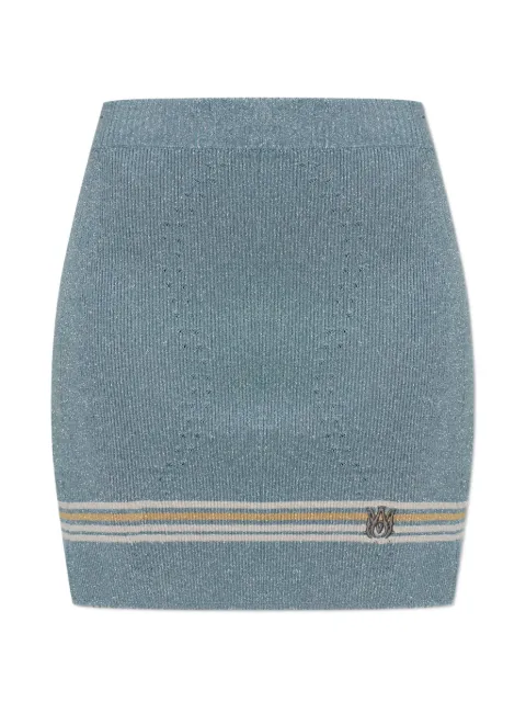 AMIRI Ma stripe mini skirt Blue AWBMSK1022