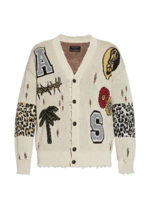 AllSaints graphic cardigan Neutrals M052KE