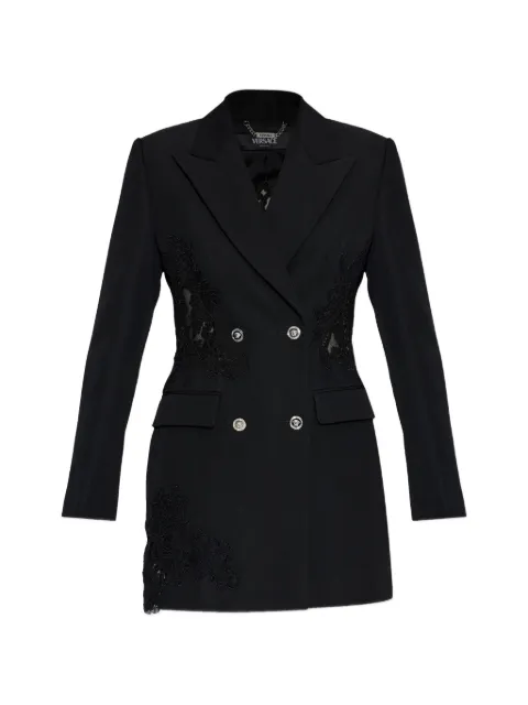 Versace lace double-breasted blazer Black 10230501A15974