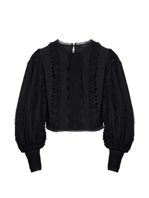 AllSaints Hart balloon-sleeve top Black W052PE