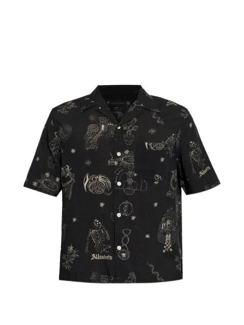 AllSaints graphic-print shirt Black M049SE