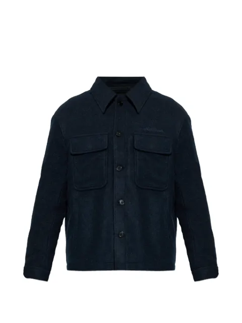 AllSaints buttoned pocketed shirt jacket Blue M014OE