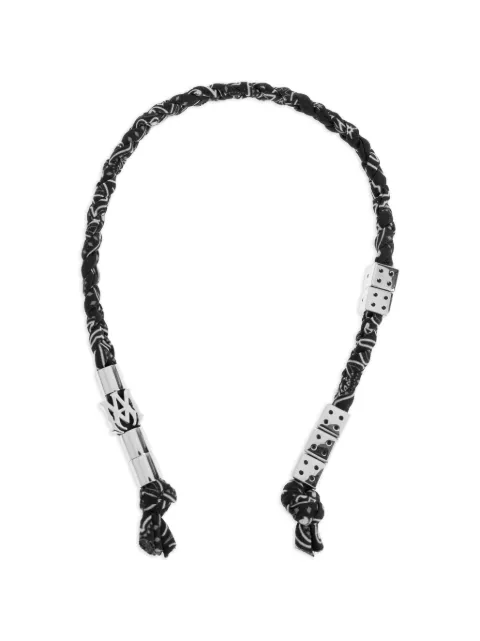 AMIRI braided keychain Silver AWHAOT1004