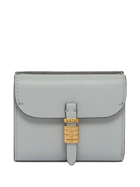 PINKO leather wallet with PINKO lettering Grey 106189A0QO
