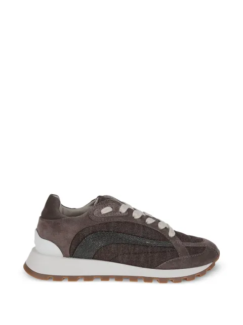 Brunello Cucinelli bead-detail sneakers Brown MZSFG2942C5859
