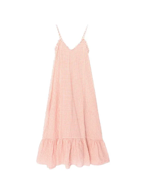 Xirena Taytum gingham ruffled midi dress Pink X4BGC000