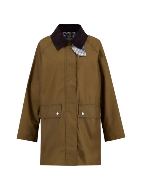 Barbour check-detail coat Brown LWX1534SN31