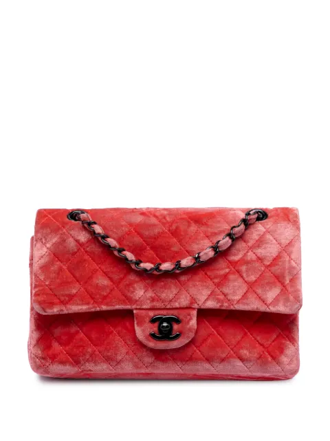 CHANEL Pre-Owned 2014-2015 Medium Classic Velvet Double Flap shoulder bag Red S116319T5GEITHS4