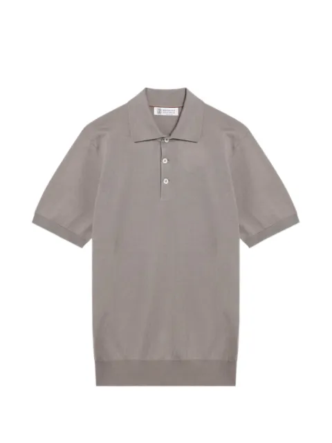 Brunello Cucinelli short-sleeve polo shirt Brown M29800125CSJ77