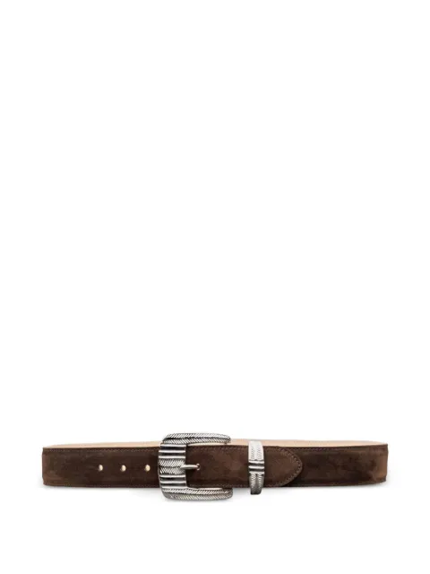 L'Agence Aya suede belt Brown L1024