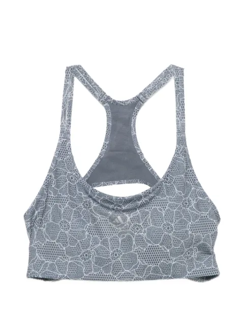 adidas by Stella McCartney T-back printed performance tank top Grey JZ0631