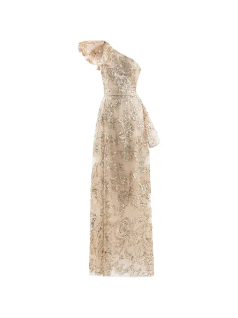 Saiid Kobeisy crystal-embroidered maxi dress Neutrals RTWFW2545