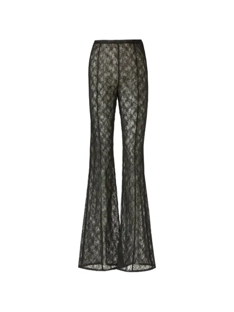 Costarellos Lannie corded-lace flared-leg trousers Black FW2565