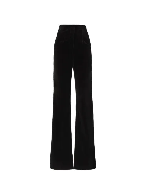 Costarellos Avice velvet wide-leg trousers Black FW2461