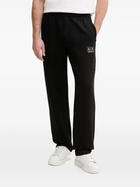 Armani Exchange logo-patch trousers Black XM001774AF19936