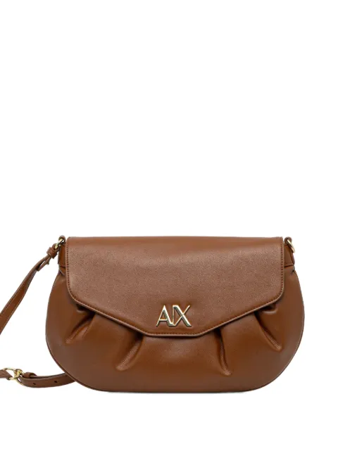 Armani Exchange gathered-effect cross-body bag Brown XW002163AF19894